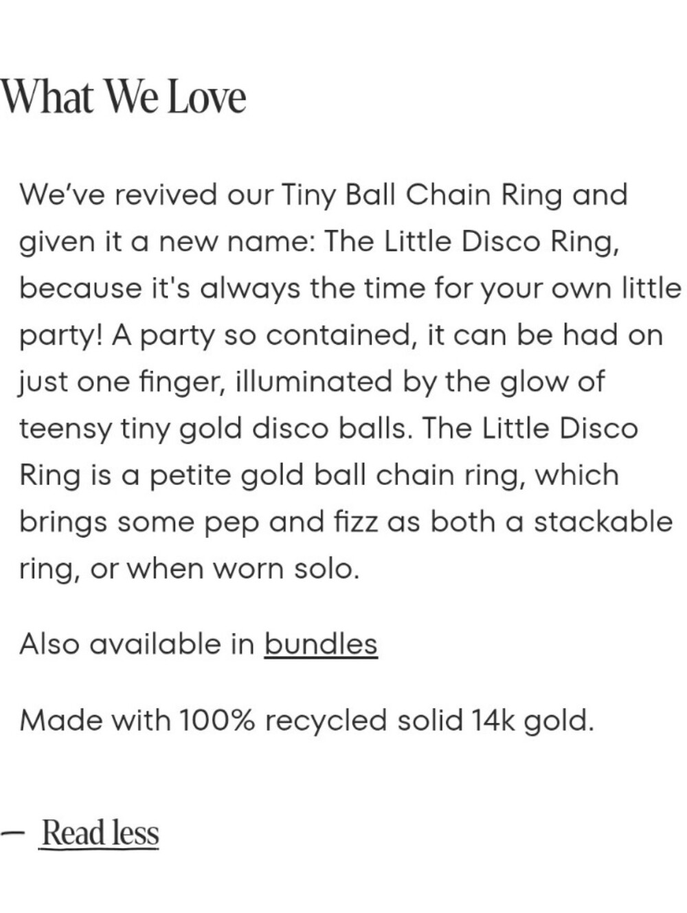 Catbird Little Disco Chain Ring, 14k Gold, Size 7 - Picture 5 of 8